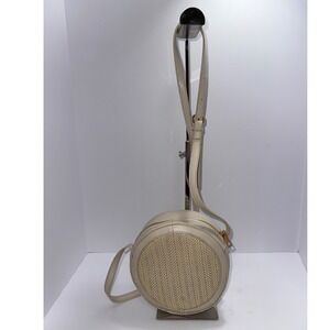 Sole Society‎ Round Woven Crossbody Purse Bag Beachy Coastal Summer Minimalist